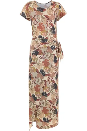 AMIR SLAMA Maxikleid mit Print