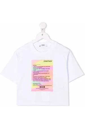 Msgm Cropped-T-Shirt mit Print