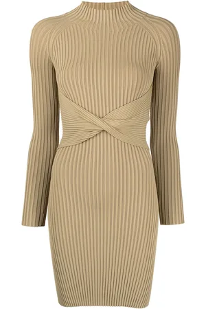 DION LEE Geripptes Minikleid
