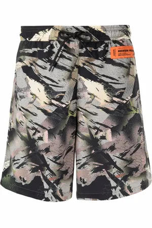 Heron Preston Badeshorts mit abstraktem Print