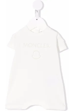 Moncler Kurzer Strampler mit Logo-Stickerei