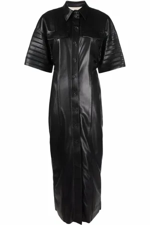 Nanushka Schmales Kleid in Lederoptik