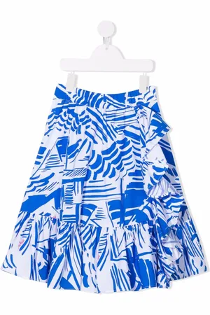 Msgm Midirock mit abstraktem Print