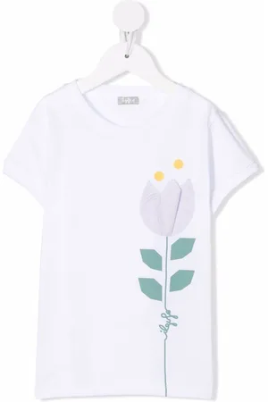 Il gufo T-Shirt mit Blumen-Print