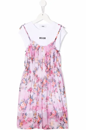 Msgm Hemdkleid mit Blumen-Print