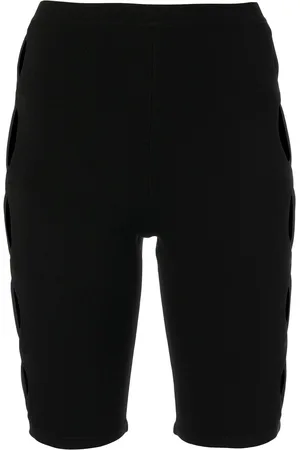 DION LEE Gerippte Shorts mit Cut-Outs