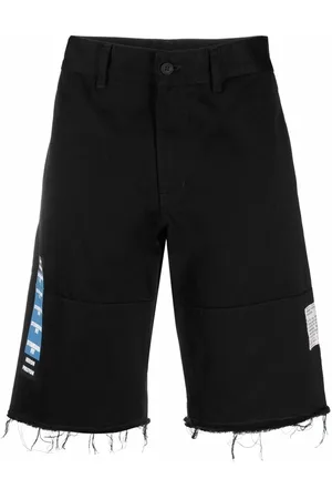 Heron Preston Ungesäumte Jeans-Shorts