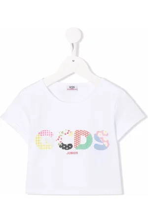 GCDS Cropped-T-Shirt mit Logo-Print
