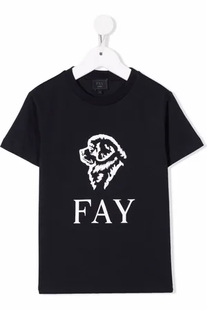 FAY T-Shirt mit Hunde-Print