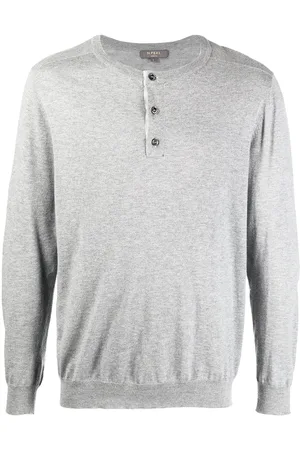 N.PEAL Pullover mit Henley-Kragen