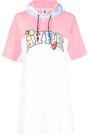 A Bathing Ape T-Shirtkleid mit Kapuze