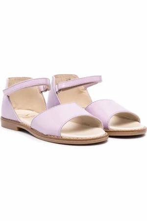 GALLUCCI Flache Sandalen aus Lackleder