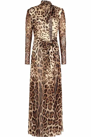 Dolce & Gabbana Maxikleid mit Leoparden-Print