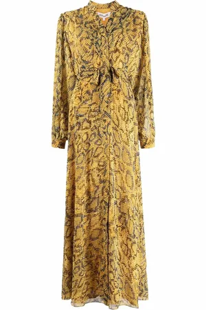 Diane von Furstenberg Belted snake-print maxi dress