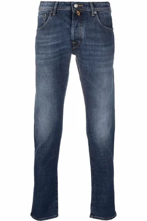 Incotex Tief sitzende Straight-Leg-Jeans