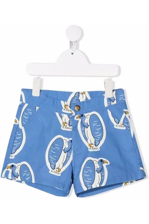 Mini Rodini Shorts mit Pinguin-Print