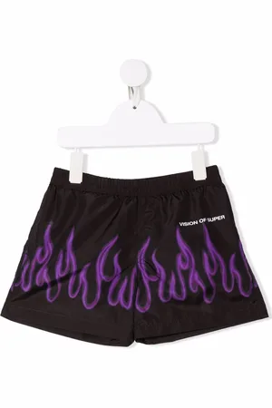 Vision Of Super Shorts mit Flammen-Print