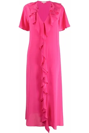 Gold Hawk Kleid mit V-Ausschnitt