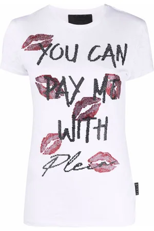 Philipp Plein Damen Shirts - Sequin-embellished shortsleeved T-shirt