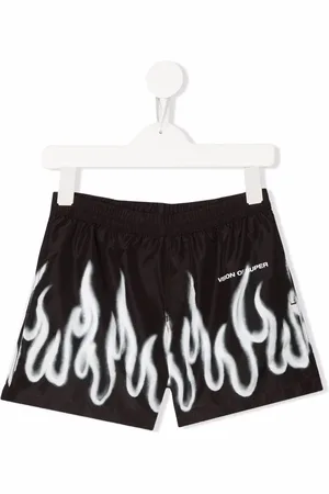 Vision Of Super Shorts mit Flammen-Print