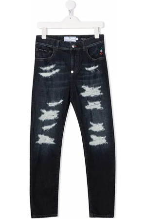 Philipp Plein Schmale Jeans im Distressed-Look