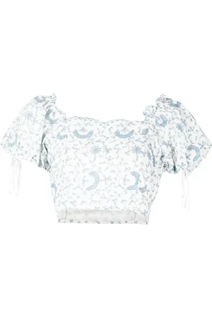 LOVESHACKFANCY Melina Cropped-Top