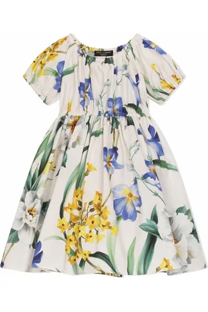 Dolce & Gabbana Mädchen Bedruckte Kleider - Floral-print cotton sundress