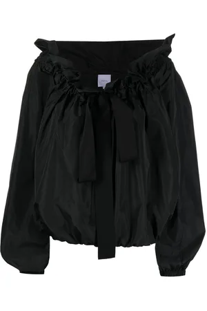 Patou Bluse mit Kordelzugkragen
