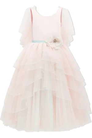 Tulleen Tüllkleid mit Blumenapplikation