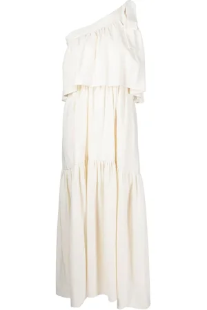 GOEN.J Gerafftes One-Shoulder-Kleid