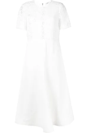 GOEN.J Midikleid mit Makramee-Einsatz
