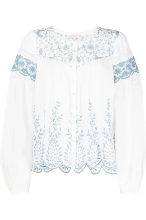 LOVESHACKFANCY Bestickte Bluse