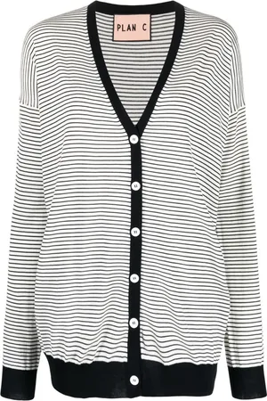 Plan C Gestreifter Cardigan