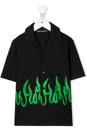 Vision Of Super Hemd mit Flammen-Print