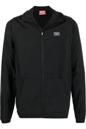 Diesel Kapuzenjacke mit Logo-Patch