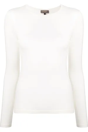 N.PEAL Pullover mit Rundhalsausschnitt