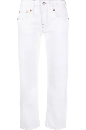 R13 Gerade Distressed-Jeans