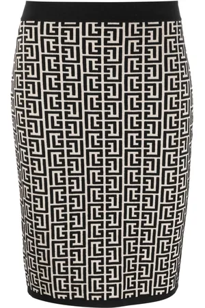 Balmain Minirock mit Monogrammmuster