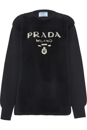 Prada Intarsien-Pullover mit Logo