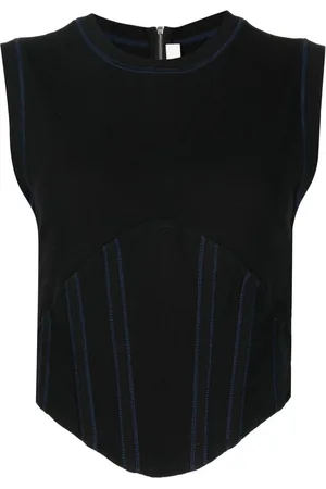 DION LEE Fein geripptes Top