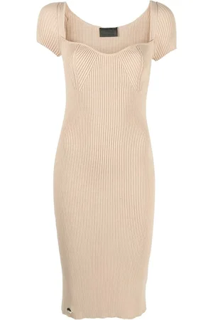 Philipp Plein Midikleid aus geripptem Strick