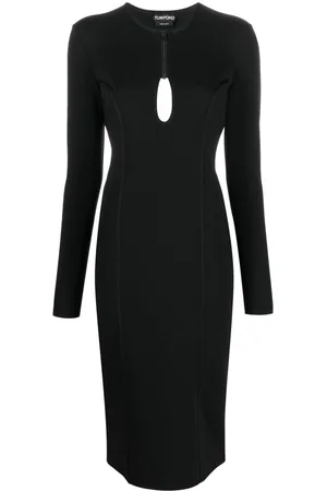 Tom Ford Midikleid mit Schlüssellochausschnitt