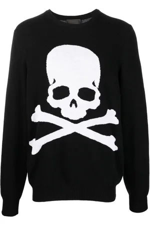 Philipp Plein Intarsien-Pullover mit Totenkopf