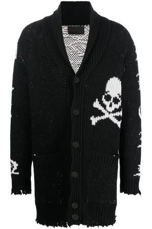 Philipp Plein Intarsien-Cardigan mit Logo