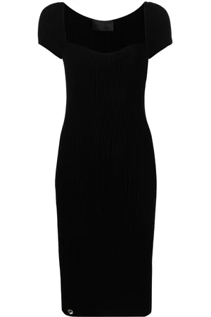 Philipp Plein Midikleid aus geripptem Strick