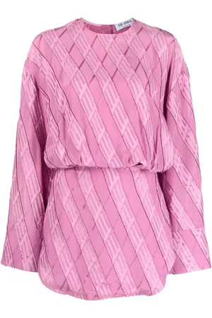 The Attico Jacquard-Kleid mit langem Arm