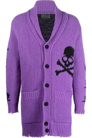 Philipp Plein Intarsien-Cardigan mit Logo