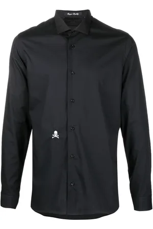 Philipp Plein Hemd mit aufgesticktem Totenkopf