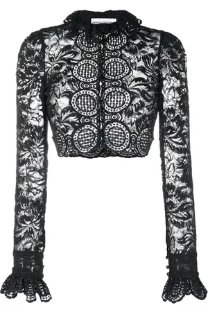 Paco rabanne Cropped-Bluse aus Spitze