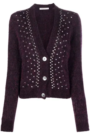 Alessandra Rich Cardigan mit Kristallen